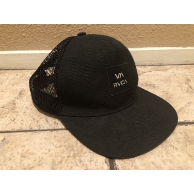 RVCA VA Sport 's All The Way Trucker Hat Black Snap Back Adjustable  eb-09556552